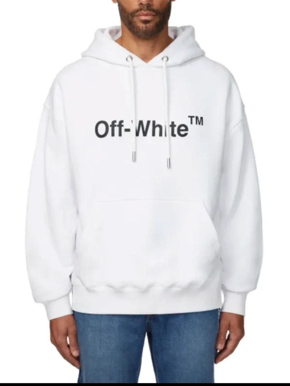 Off-White White Logo Pullover Hoodie